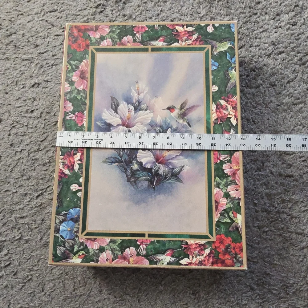 Vintage Bradford Exchange Lena Liu Hummingbird Christmas Ornament Storage Box 16